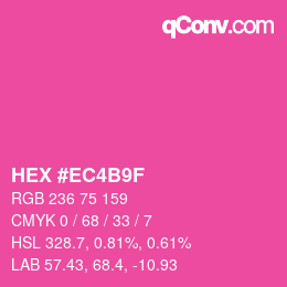 カラーコード: HEX #EC4B9F | qconv.com