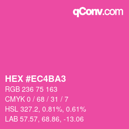 カラーコード: HEX #EC4BA3 | qconv.com