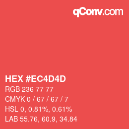 Color code: HEX #EC4D4D | qconv.com