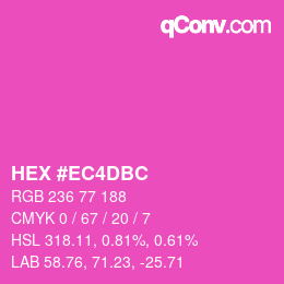 Color code: HEX #EC4DBC | qconv.com