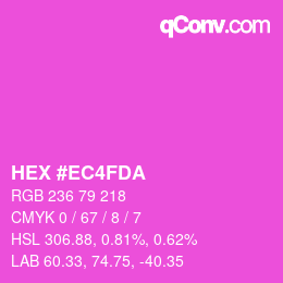 カラーコード: HEX #EC4FDA | qconv.com