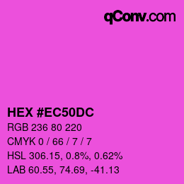 Color code: HEX #EC50DC | qconv.com