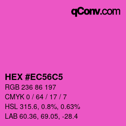 カラーコード: HEX #EC56C5 | qconv.com