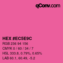 Color code: HEX #EC5E9C | qconv.com
