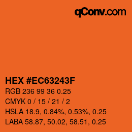 Color code: HEX #EC63243F | qconv.com