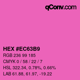 カラーコード: HEX #EC63B9 | qconv.com