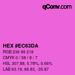 Color code: HEX #EC63DA | qconv.com