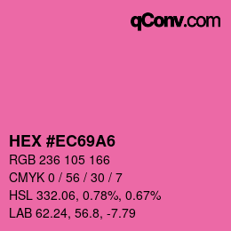 Color code: HEX #EC69A6 | qconv.com