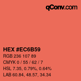 Color code: HEX #EC6B59 | qconv.com