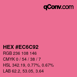 Color code: HEX #EC6C92 | qconv.com