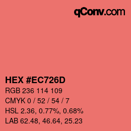 Color code: HEX #EC726D | qconv.com