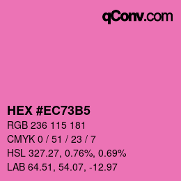 カラーコード: HEX #EC73B5 | qconv.com