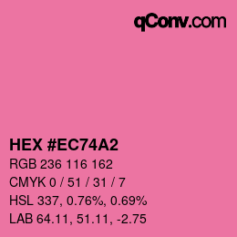 カラーコード: HEX #EC74A2 | qconv.com