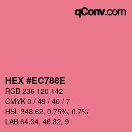 Color code: HEX #EC788E | qconv.com
