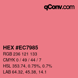 Color code: HEX #EC7985 | qconv.com