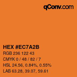カラーコード: HEX #EC7A2B | qconv.com