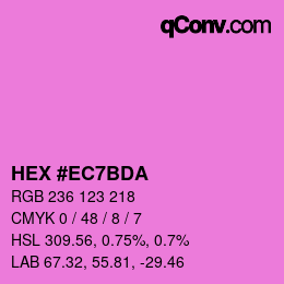 カラーコード: HEX #EC7BDA | qconv.com