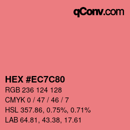 Color code: HEX #EC7C80 | qconv.com
