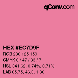 Color code: HEX #EC7D9F | qconv.com