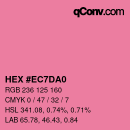 Color code: HEX #EC7DA0 | qconv.com