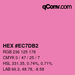 カラーコード: HEX #EC7DB2 | qconv.com