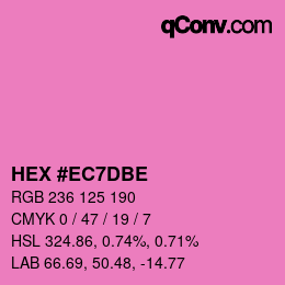 Color code: HEX #EC7DBE | qconv.com
