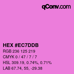 Color code: HEX #EC7DDB | qconv.com