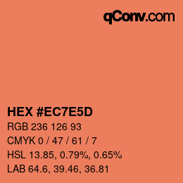 カラーコード: HEX #EC7E5D | qconv.com