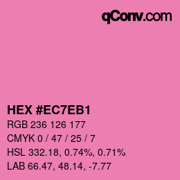 Color code: HEX #EC7EB1 | qconv.com