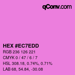 颜色代码: HEX #EC7EDD | qconv.com