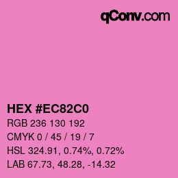 カラーコード: HEX #EC82C0 | qconv.com