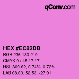 Color code: HEX #EC82DB | qconv.com