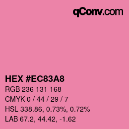 颜色代码: HEX #EC83A8 | qconv.com