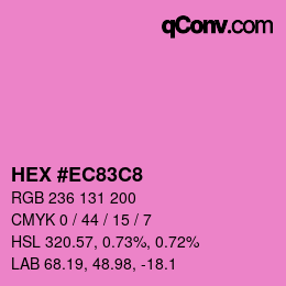 カラーコード: HEX #EC83C8 | qconv.com