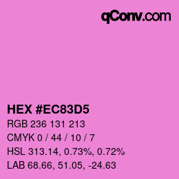 カラーコード: HEX #EC83D5 | qconv.com