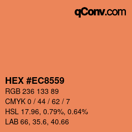 Color code: HEX #EC8559 | qconv.com