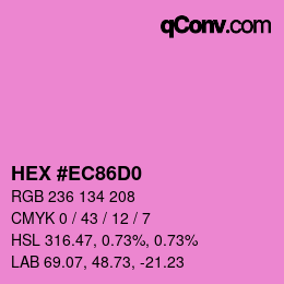 Color code: HEX #EC86D0 | qconv.com