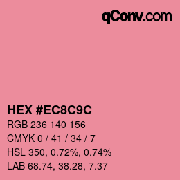 Color code: HEX #EC8C9C | qconv.com