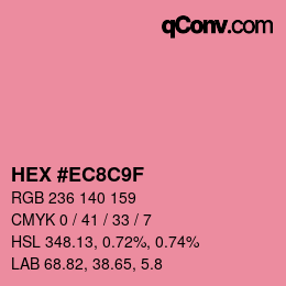 Color code: HEX #EC8C9F | qconv.com