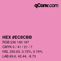 Color code: HEX #EC8CBB | qconv.com