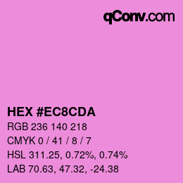 Color code: HEX #EC8CDA | qconv.com
