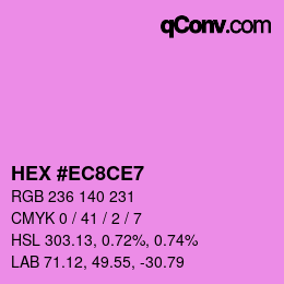 カラーコード: HEX #EC8CE7 | qconv.com