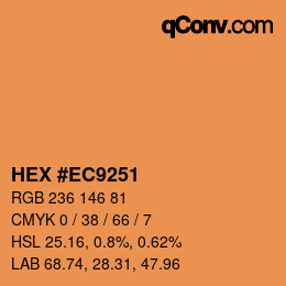 Farbcode: HEX #EC9251 | qconv.com