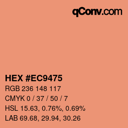 Color code: HEX #EC9475 | qconv.com