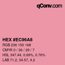 カラーコード: HEX #EC96A8 | qconv.com