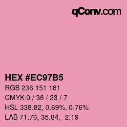カラーコード: HEX #EC97B5 | qconv.com
