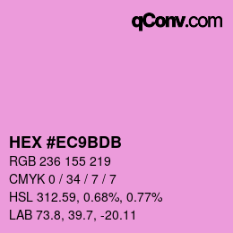 Color code: HEX #EC9BDB | qconv.com