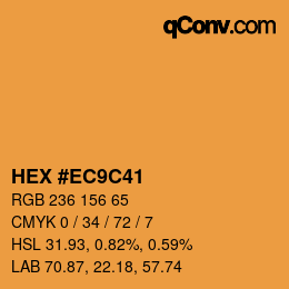 Color code: HEX #EC9C41 | qconv.com