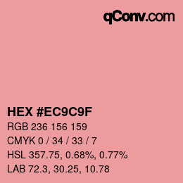 Color code: HEX #EC9C9F | qconv.com