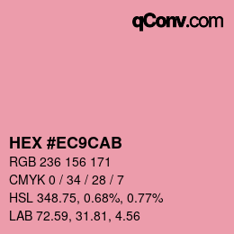 Color code: HEX #EC9CAB | qconv.com